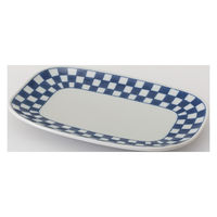 西海陶器 市松紋 19CM長皿 73709 1箱(5個入)（直送品）