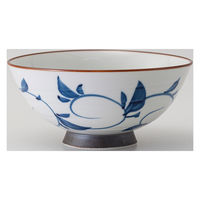 西海陶器 渕錆唐草 飯碗 大・青 73765 1箱(5個入)（直送品）