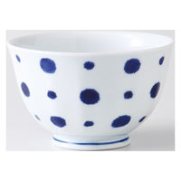 西海陶器 藍染水玉 面取軽量お好み丼 32565 1箱(5個入)（直送品）