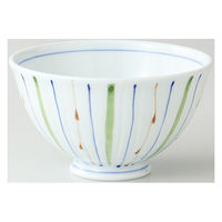 西海陶器 色麦十草 軽量飯碗 大・青 76889 1箱(5個入)（直送品）