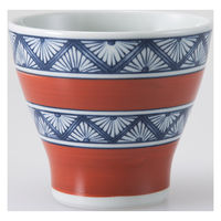 西海陶器 朱巻地紋 カップ 30881 1箱(5個入)（直送品）