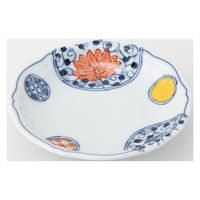 西海陶器 染錦丸紋 小皿 31160 1箱(5個入)（直送品）