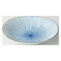 西海陶器 千筋 楕円皿 88655 1箱(5個入)（直送品）