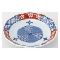 西海陶器 染錦梅地紋 小皿 31161 1箱(5個入)（直送品）