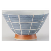 西海陶器 カラー格子 飯碗 小・GY 73665 1箱(5個入)（直送品）