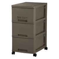 ベストコ チェスト タンス 3段 キャスター付 スリム ブラウン Boite MA-4036 1個