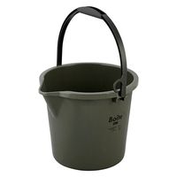 ベストコ バケツ メモリ付き 10L プラスチック カーキ Boite MA-4019 1個