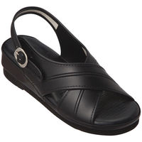 フットフォームフィットクロスサンダル ブラック（黒） M（22.5～23.0cm） 871 コマリヨー ナースサンダル（わけあり品）