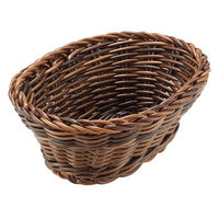 トーダイ PPラタン OV-180-BRM エコノミー 小判型バスケット 15型 ブラウンマーブル 01018015 1個（わけあり品）