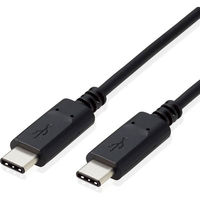 エレコム USB2.0ケーブル/PS5対応/C-Cタイプ/ノーマル/2.0m/ブラック GM-U2CCC20BK 1個（わけあり品）