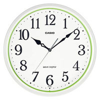 カシオ計算機 電波時計 アナログ時計 掛け時計 ライムグリーン IQ-481J-7JF 1個（わけあり品）