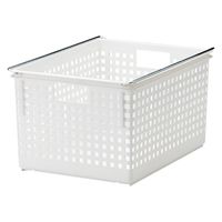 吉川国工業所 組み合わせて使える収納バスケット ワイドL ホワイト MOS-19_W 1個
