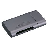 ナカバヤシ Type-Cカードリーダー・ライター UHS-2対応 グレー CRW-C3SD91GY 1個