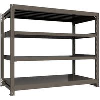 ICHIMAI 重量ボルトレスラック 段荷重1000Kg H1500×W1800×D900 天地4段 単体グレー TH1000-569T4（直送品）