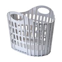 Trimate 折りたたみ式ランドリーバスケット ホワイト TR-ORB-WH 1個 67-4920-34（直送品）