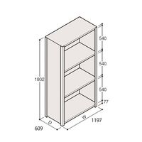アズワン 軽量棚 ERR密閉型 H1800×W1200×D600 有効棚 3段 67-5246-39 1個（直送品）