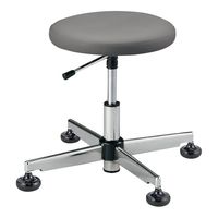 アズワン クリーンルーム用帯電防止チェア(固定脚タイプ・クラス100対応)ブラック 足掛けリング無し 4-5710-01 1個（直送品）