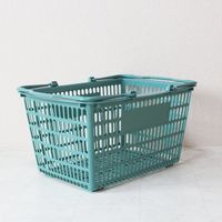 大和産業 買い物かご SLー8 ブルーグリーン 10個セット SL-8-BLGR-10P 1セット(10個) 538-1884（直送品）