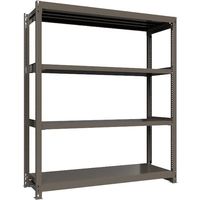 ICHIMAI 重量ボルトレスラック 段荷重1000Kg H2100×W1800×D600 天地4段 単体グレー TH1000-766T4（直送品）