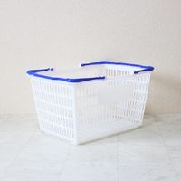 大和産業 買い物かご SLー7 ナチュラル把手ロイヤルブルー 10個セット SL-7-NRRBL-10P 1セット(10個)（直送品）