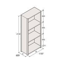 アズワン 軽量棚 ERR密閉型 H2100×W1200×D600 有効棚 3段 67-5246-87 1個（直送品）