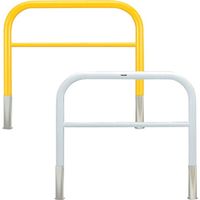 カネソウ 車止め アーチ型 横バー付 スチール製 焼付塗装 脱着式 蓋なし Yシリーズ YBW6H30-DO(Y) 1本 321-6657（直送品）