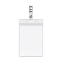 Trimate 名刺・IDカード用ソフトケース クリップ付き 縦型 TR-STP022 1個 67-4921-18（直送品）