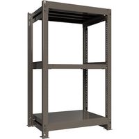 ICHIMAI 重量ボルトレスラック 段荷重1000Kg H1500×W900×D600 天地3段 単体グレー TH1000-536T3（直送品）