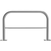 カネソウ 車止め アーチ型 横バー付 ステンレス製 後付タイプ Yシリーズ YAW6L15-A 1本 321-6622（直送品）