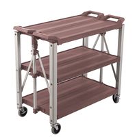 Trust トラスト フォールディングサービスカート S ブラウン 4071BR 1個 65-3875-54（直送品）