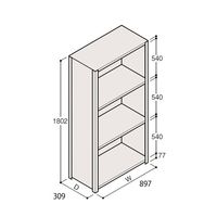 アズワン 軽量棚 ERR密閉型 H1800×W900×D300 有効棚 3段 67-5246-34 1個（直送品）