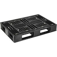 日本プラパレット NPC プラスチックパレットFAー1108RR 片面四方差し 黒 FA-1108RR 1枚 435-6476（直送品）