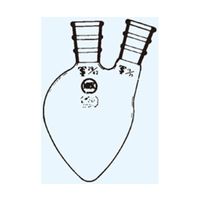 日本理化学器械 二頭ナシ形フラスコ 白 300mL 摺部29/42 028-29300 1個 65-8668-96（直送品）