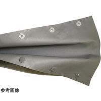 ホックボタンチューブ 両面灰色タイプ【HBーG】 10m D:50.0mm 10m巻入 HB-50G-10 1袋(10m巻)（直送品）