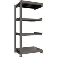 ICHIMAI 重量ボルトレスラック 段荷重1000Kg H1800×W900×D600 天地4段 連結グレー TH1000-636R4（直送品）