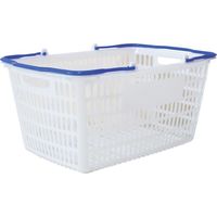 大和産業 買い物かご SLー20 ナチュラル把手ロイヤルブルー SL-20-NRRBL 1個 538-1914（直送品）