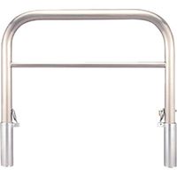 カネソウ 車止め アーチ型 横バー付 ステンレス製 脱着式 スチール製蓋 鍵付 Yシリーズ YAW6L20-DL 1本 258-5656（直送品）