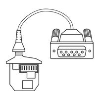 マール データケーブルRS232C 800EWr 1個 64-5160-48（直送品）
