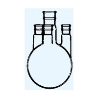 日本理化学器械 四頭フラスコ 頭部15 側部15 25mL 4042-1525 1個 65-8663-55（直送品）