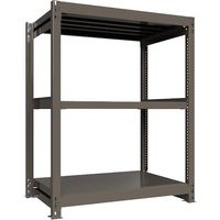 ICHIMAI 重量ボルトレスラック 段荷重1000Kg H1500×W1200×D750 天地3段 単体グレー TH1000-547T3（直送品）