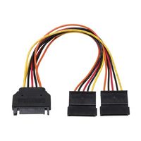 アイネックス シリアルATA用二股電源ケーブル 15cm S2-1501SAC 1個 67-9266-54（直送品）