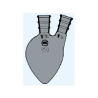 日本理化学器械 二頭ナシ形フラスコ 茶 500mL 摺部29/42 028-29500T 1個 65-8669-05（直送品）