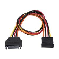 アイネックス シリアルATA用電源延長ケーブル 30cm SA-047SAB 1個 67-9266-60（直送品）