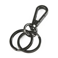 Trimate カラビナ キーリング ホルダー TR-KH002-BK 1個 67-4918-99（直送品）