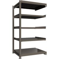 ICHIMAI 重量ボルトレスラック 段荷重1000Kg H2100×W1200×D900 天地5段 連結グレー TH1000-749R5（直送品）