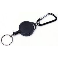 Trimate カラビナ付きリールストラップ TR-STP006-BK 1個 67-4920-91（直送品）