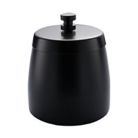 Trimate フタ付きステンレス灰皿 ブラック TR-HIZ002-BK 1個 67-4918-70（直送品）