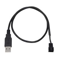 アイネックス ファン用USB電源変換ケーブル CA-010B 1個 67-9218-25（直送品）