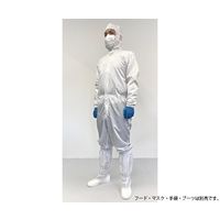 ミヤマ産業 フードナシ無塵続服(軽量型) 白 M DK-1 H1-3 1着 67-9307-85（直送品）