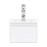 Trimate 名刺・IDカード用ソフトケース クリップ付き 横型 10個セット TR-STP021-10 1セット(10個)（直送品）